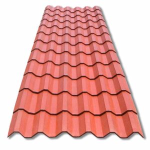 Plastiteja mineralizada rojo terracota, teja cuadrada, Lámina Tejazo, 12 tejas 375 cm