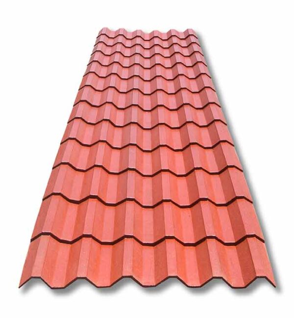 Plastiteja mineralizada rojo terracota, teja cuadrada, Lámina Tejazo, 13 tejas 410 cm