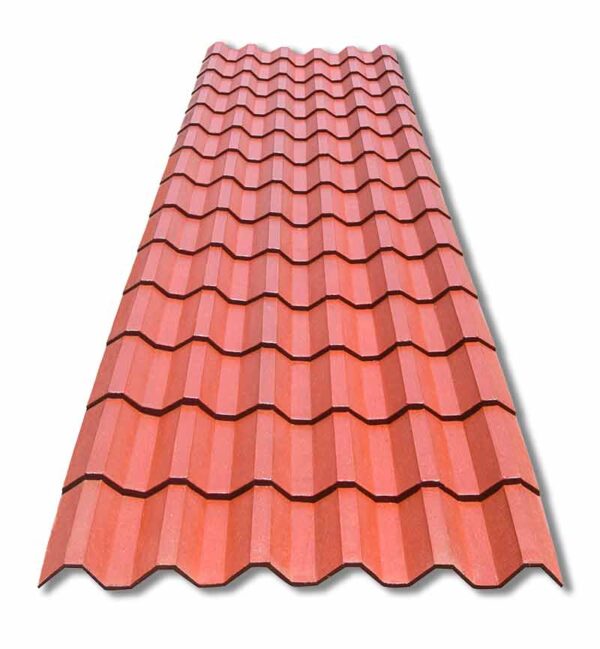 Plastiteja mineralizada rojo terracota, teja cuadrada, Lámina Tejazo, 14 tejas 440 cm