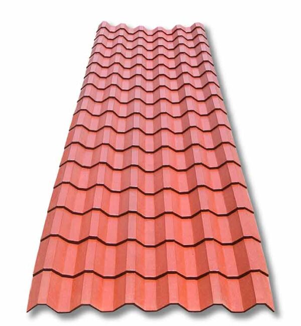 Plastiteja mineralizada rojo terracota, teja cuadrada, Lámina Tejazo, 17 tejas 540 cm