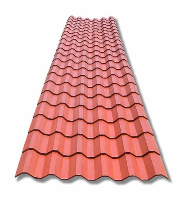 Plastiteja mineralizada rojo terracota, teja cuadrada, Lámina Tejazo, 21 tejas 670 cm