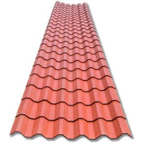 Plastiteja mineralizada rojo terracota, teja cuadrada, Lámina Tejazo, 23 tejas 730 cm