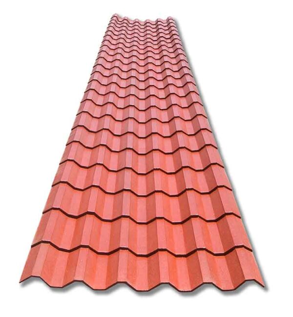 Plastiteja mineralizada rojo terracota, teja cuadrada, Lámina Tejazo, 23 tejas 730 cm