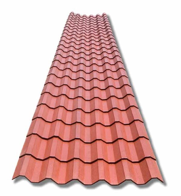 Plastiteja mineralizada rojo terracota, teja cuadrada, Lámina Tejazo, 24 tejas 765 cm