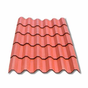 Plastiteja mineralizada rojo terracota, teja cuadrada, Lámina Tejazo, 5 tejas 150 cm