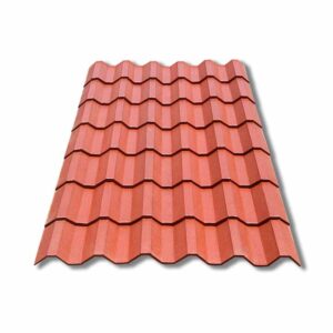 Plastiteja rojo terracota, teja cuadrada, Lámina Tejazo, 7 tejas 215 cm