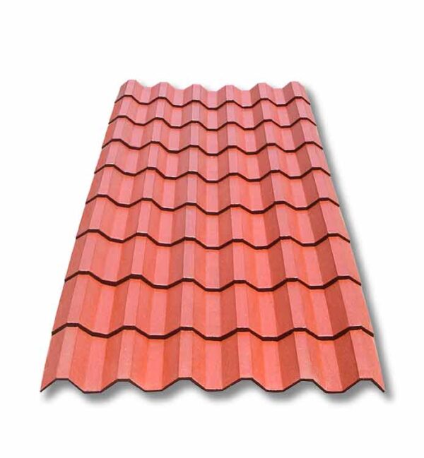 Plastiteja mineralizada rojo terracota, teja cuadrada, Lámina Tejazo, 9 tejas 280 cm